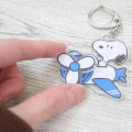 Japan Peanuts Acrylic Keychain - Snoopy & Woodstock : Chubby Spinning Airplane - 2