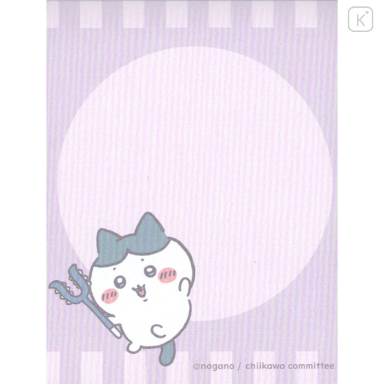 Japan Chiikawa Mini Notepad - Hachiware & Rakko : Star Purple - 2
