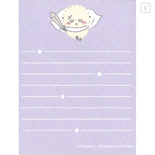 Japan Chiikawa Mini Notepad - Hachiware & Rakko : Star Purple - 3