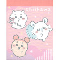 Japan Chiikawa Mini Notepad - Chiikawa & Furuhonya Kani-chan & Momonga : Star Pink - 1