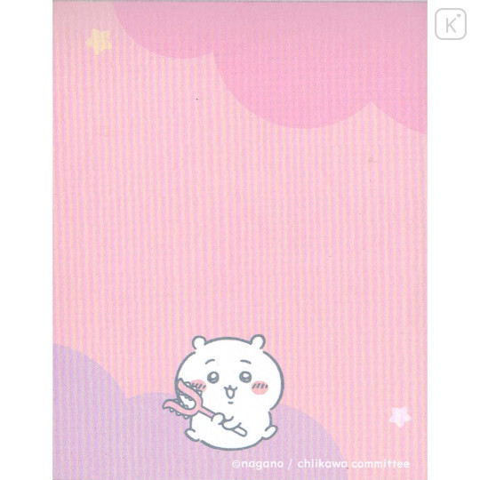 Japan Chiikawa Mini Notepad - Chiikawa & Furuhonya Kani-chan & Momonga : Star Pink - 2