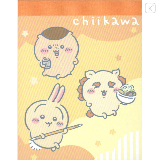 Japan Chiikawa Mini Notepad - Kurimanju & Shisa & Usagi : Star Orange - 1