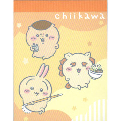 Japan Chiikawa Mini Notepad - Kurimanju & Shisa & Usagi : Star Orange