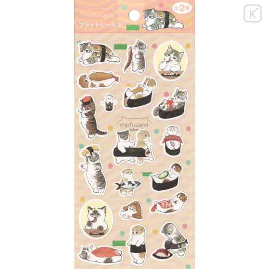 Japan Mofusand Seal Sticker - Cat : Sushi - 1