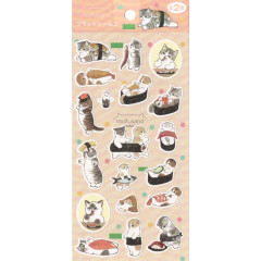Japan Mofusand Seal Sticker - Cat : Sushi