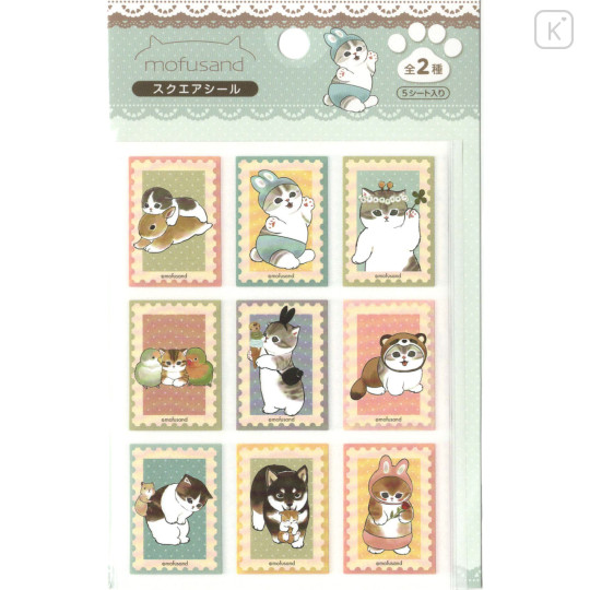 Japan Mofusand Seal Sticker - Cat : Forest Animal Stamp Style - 1