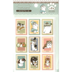 Japan Mofusand Seal Sticker - Cat : Forest Animal Stamp Style