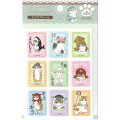Japan Mofusand Seal Sticker - Cat : Sea Creatures Stamp Style - 1