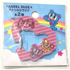 Japan Angel Blue Acrylic Carabiner - Heart Pink
