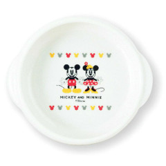 Japan Disney Porcelain Baby Scooping Bowl - Mickey & Minnie : Smile