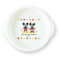 Japan Disney Porcelain Baby Scooping Bowl - Mickey & Minnie : Smile - 1
