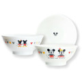 Japan Disney Kids Porcelain Bowl - Mickey & Minnie : Smile - 2