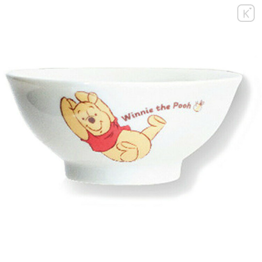 Japan Disney Kids Porcelain Bowl - Pooh : Relax - 1