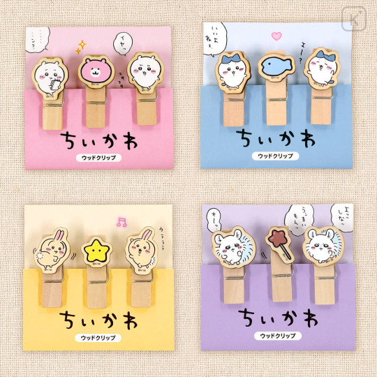 Japan Chiikawa Wooden Clip Set - Usagi - 2