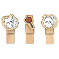 Japan Chiikawa Wooden Clip Set - Momonga - 3