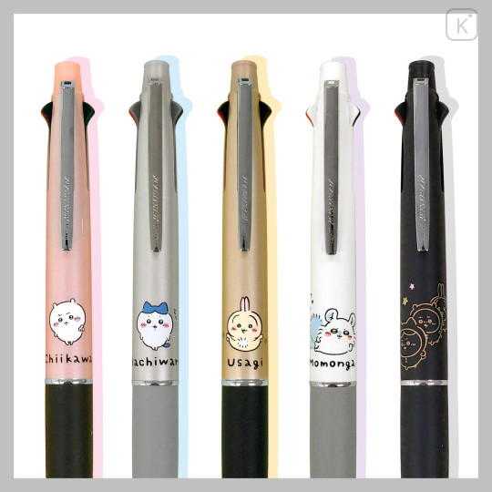 Japan Chiikawa Jetstream 4&1 Multi Pen + Mechanical Pencil - Chiikawa & Hachiware & Usagi : Pajamas - 2