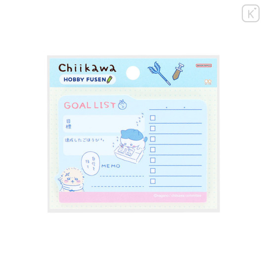 Japan Chiikawa Hobby Fusen Sticky Notes - Hachiware & Rakko : Goal List - 1