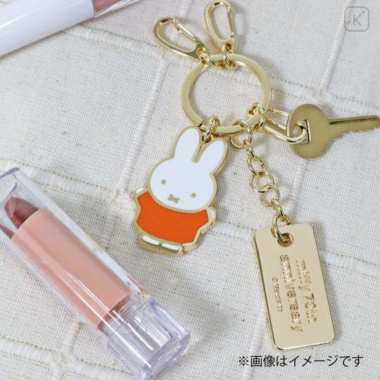 Japan Miffy Alloy Charm Keychain - Miffy : 70th Anniversary Orange Dress - 2