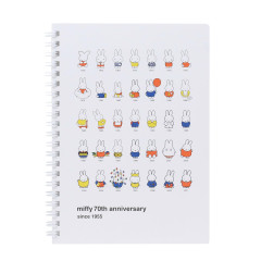 Japan Miffy A5 Ring Notebook - Miffy : 70th Anniversary A