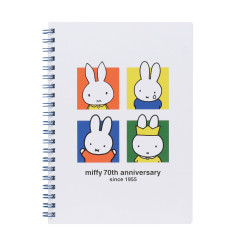 Japan Miffy A5 Ring Notebook - Miffy : 70th Anniversary B
