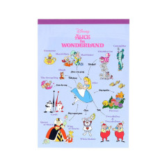 Japan Disney A6 Notepad - Alice in Wonderland : Relationship Chart