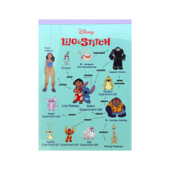Japan Disney A6 Notepad - Lilo & Stitch : Relationship Chart