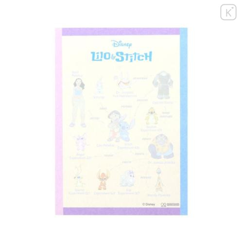 Japan Disney A6 Notepad - Lilo & Stitch : Relationship Chart - 6