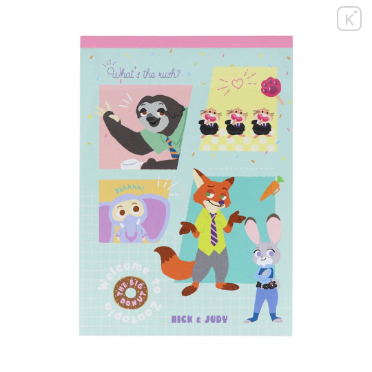 Japan Disney A6 Notepad - Zootopia : 2D - 1