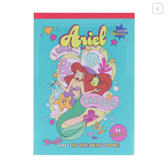 Japan Disney A6 Notepad - Ariel : Tangle free is the way to be - 1