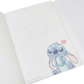 Japan Disney Die-cut Cover A6 Notepad - Angel & Scrump & Stitch : Love - 2