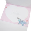 Japan Disney Die-cut Cover A6 Notepad - Angel & Scrump & Stitch : Love - 5