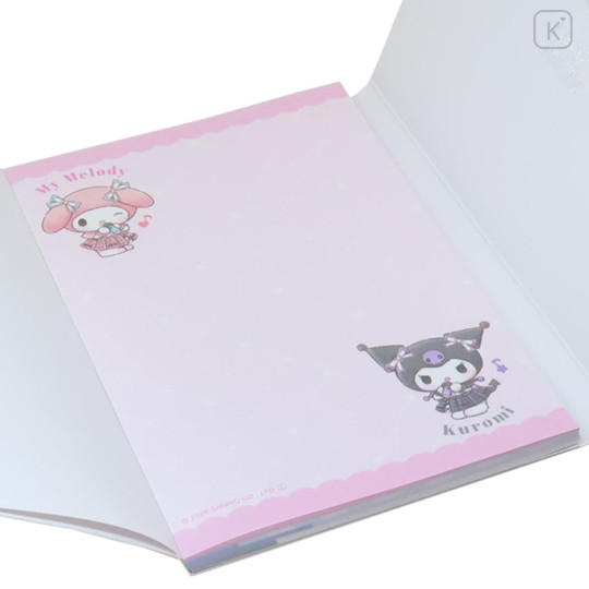 Japan Sanrio Die-cut Cover A6 Notepad - Kuromi & My Melody : Idol - 3