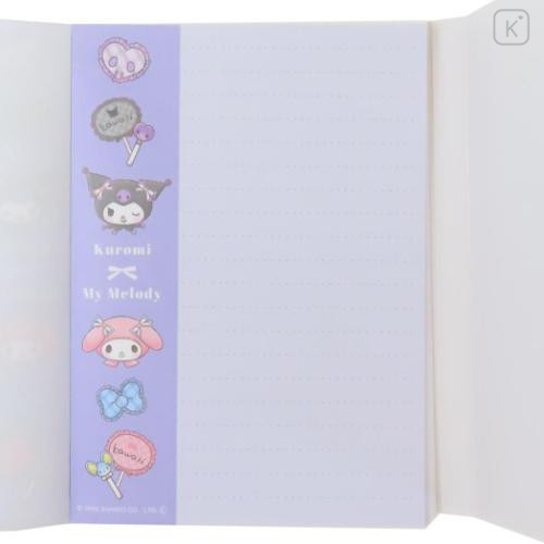 Japan Sanrio Die-cut Cover A6 Notepad - Kuromi & My Melody : Idol - 5