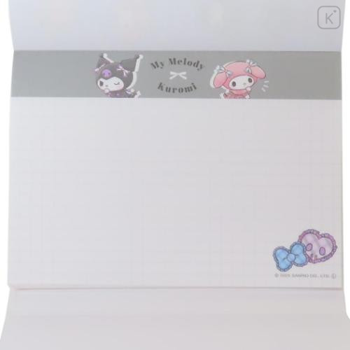 Japan Sanrio Die-cut Cover A6 Notepad - Kuromi & My Melody : Idol - 6