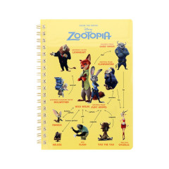 Japan Disney B6 Ring Notebook - Zootopia : Relationship Chart