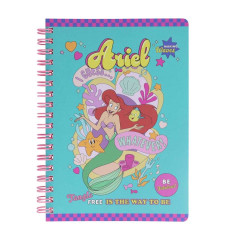 Japan Disney B6 Ring Notebook - Ariel & Flounder : Tangle free is the way to be