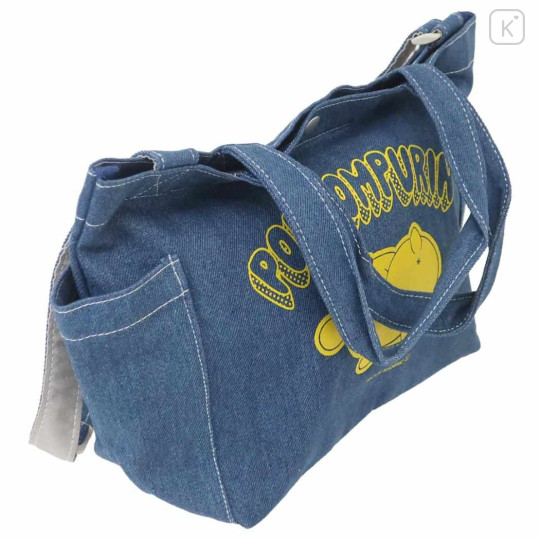 Japan Sanrio 2 Way Tote Bag - Pompompurin : Denim Butt - 3
