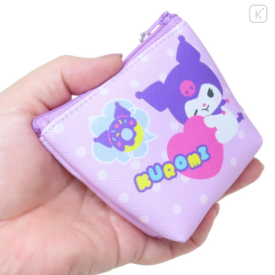 Japan Sanrio Triangular Mini Pouch - Kuromi : Sweet Dream - 2