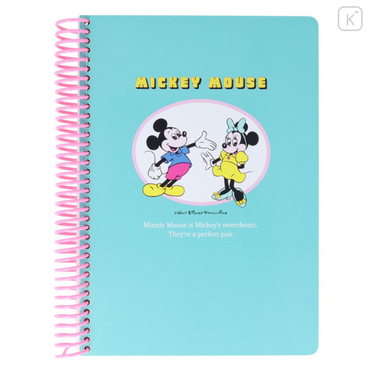 Japan Disney B6 Ring Notebook - Mickey & Minnie - 1