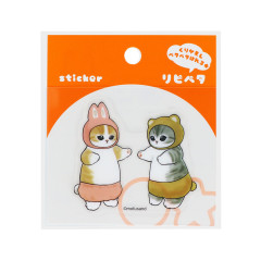 Japan Mofusand Repipeta Reusable Sticker - Rabbit & Bear