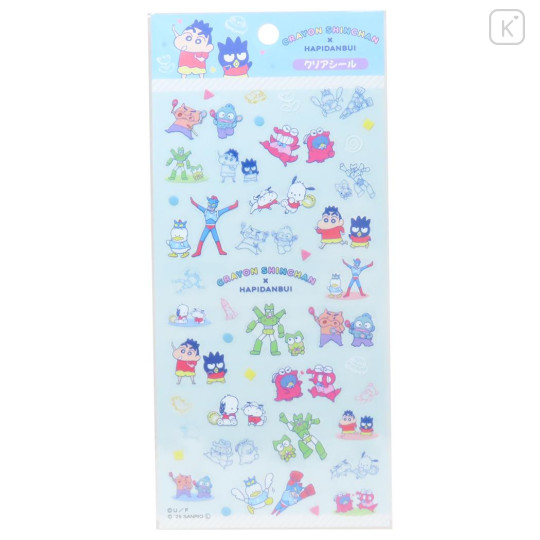 Japan Crayon Shinchan × Sanrio Sheet Sticker - Hapidanbui Boys - 1