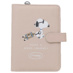 Japan Peanuts Passport Cover Card Holder - Snoopy : Have A Good Journey Joe Cool