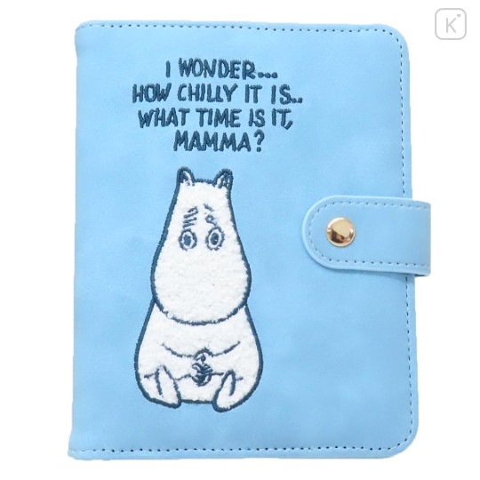 Japan Moomin Passport Cover Card Holder - Moomintroll : Blue - 1
