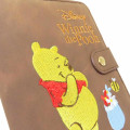 Japan Disney Passport Cover Card Holder - Pooh : Brown - 3