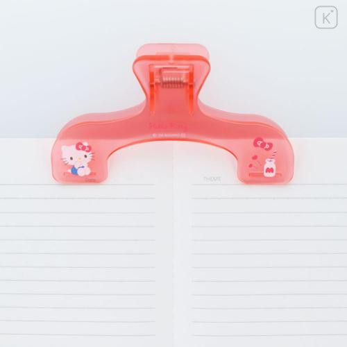 Japan Sanrio Ukanmuri Book Clip - Hello Kitty : Milk - 4