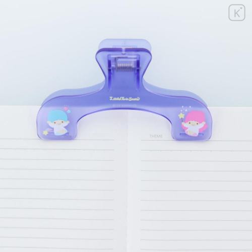 Japan Sanrio Ukanmuri Book Clip - Little Twin Stars : Purple - 4