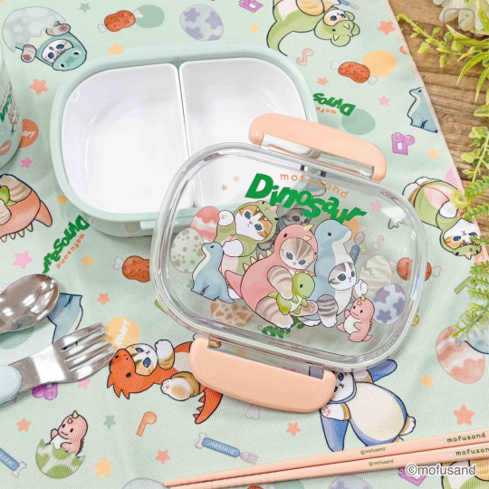 Japan Mofusand Bento Lunch Box 360ml - Cat Dinosaur - 2