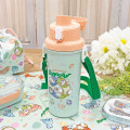 Japan Mofusand One Push Water Bottle with Strap - Cat Dinosaur - 2