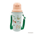 Japan Mofusand One Push Water Bottle with Strap - Cat Dinosaur - 4