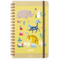 Japan Moomin Slim Ring Notebook - Little My & Moomintroll & Snufkin : Yellow - 1